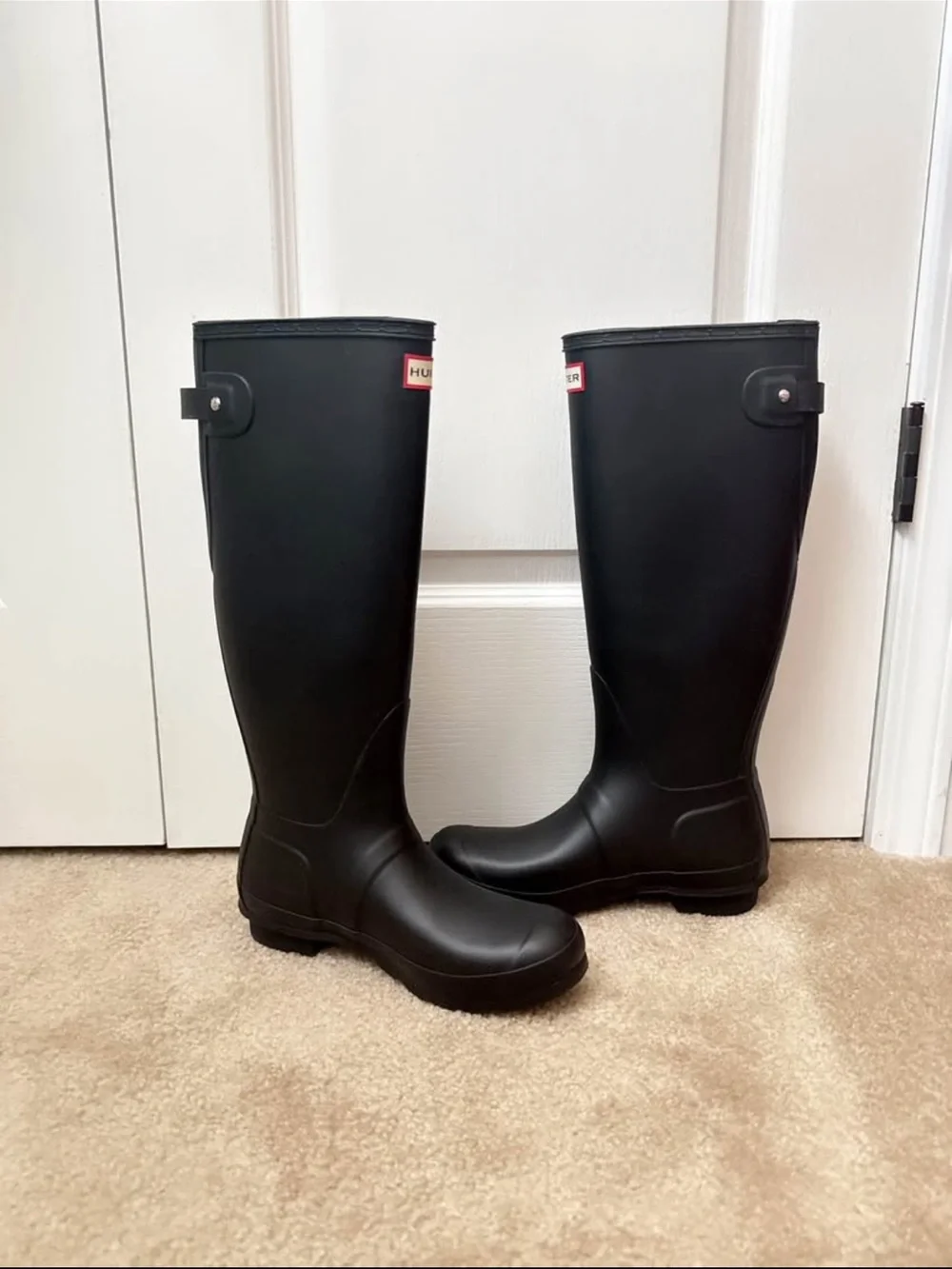 Hunter Black Knee-High Women's Rain Boots